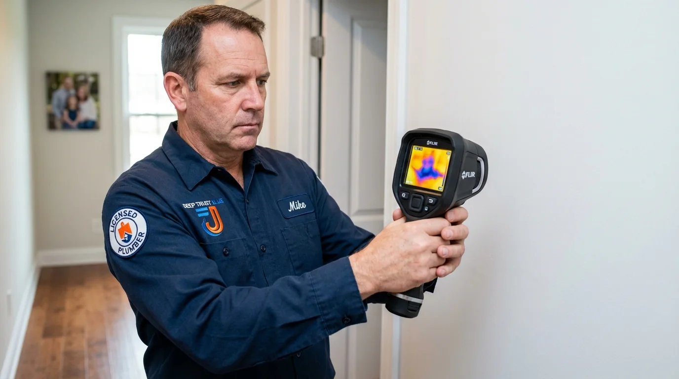 Thermal imaging leak detection by Johns Plumbing LLC in Andover